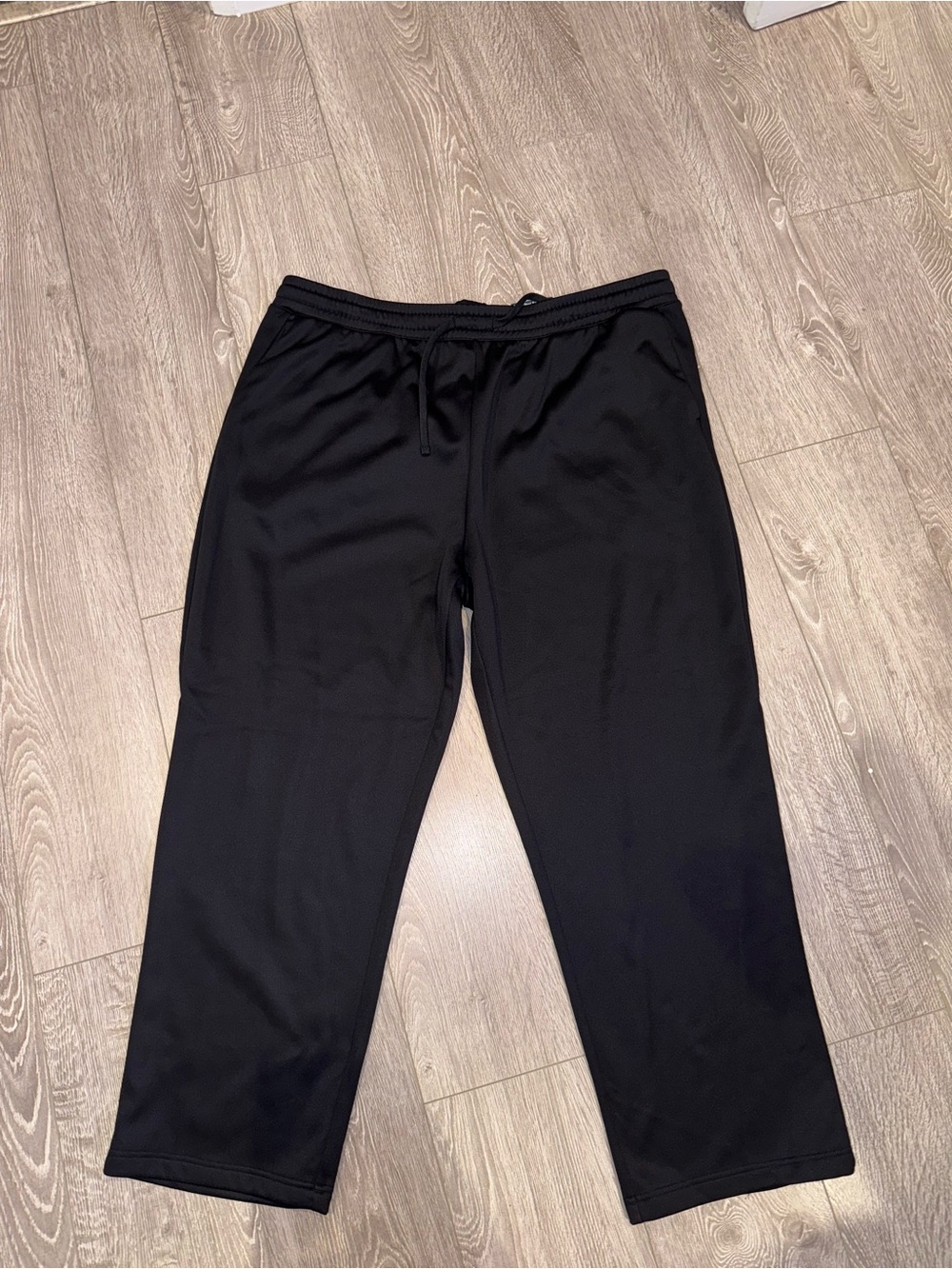 tek gear Black Men's Drawstring Joggers WARM GeAR Sport Athletic Casual Fleece